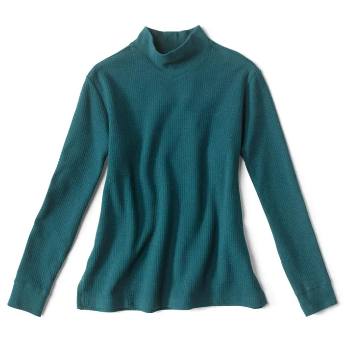 Sweatshirts Women Orvis LiveIn Waffle VMock Sweatshirt Neptune Blue
