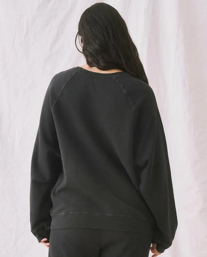 Sweatshirts Women The Great The Slouch Sweatshirt Solid Almost Black Sweatshirts Women The Great The Slouch Sweatshirt Solid Almost Black