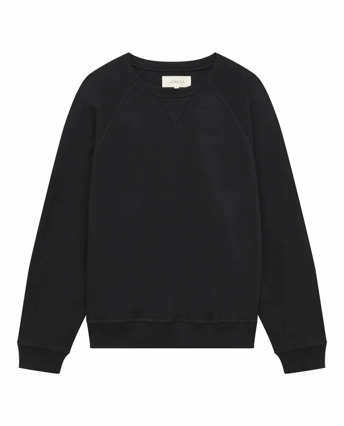 Sweatshirts Women The Great The Slouch Sweatshirt Solid Almost Black Sweatshirts Women The Great The Slouch Sweatshirt Solid Almost Black