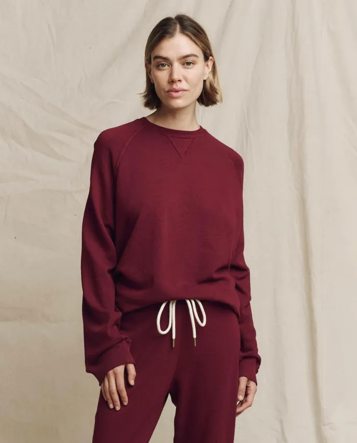 Sweatshirts Women The Great The Slouch Sweatshirt Solid Plum Sweatshirts Women The Great The Slouch Sweatshirt Solid Plum