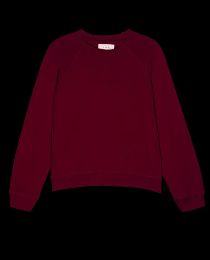 Sweatshirts Women The Great The Slouch Sweatshirt Solid Plum Sweatshirts Women The Great The Slouch Sweatshirt Solid Plum