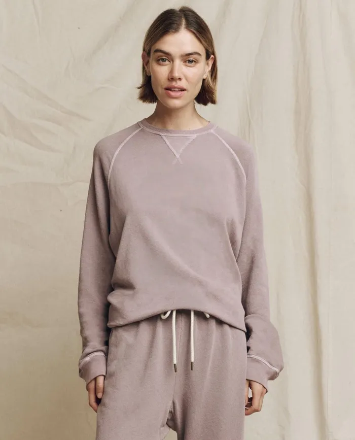 Sweatshirts Women The Great The Slouch Sweatshirt Solid Quartz Sweatshirts Women The Great The Slouch Sweatshirt Solid Quartz