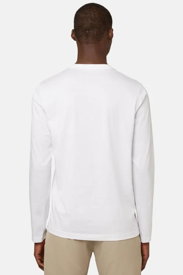 TShirts Men Boggi Milano Longsleeved Pima Cotton Jersey Tshirt White TShirts Men Boggi Milano Longsleeved Pima Cotton Jersey Tshirt White