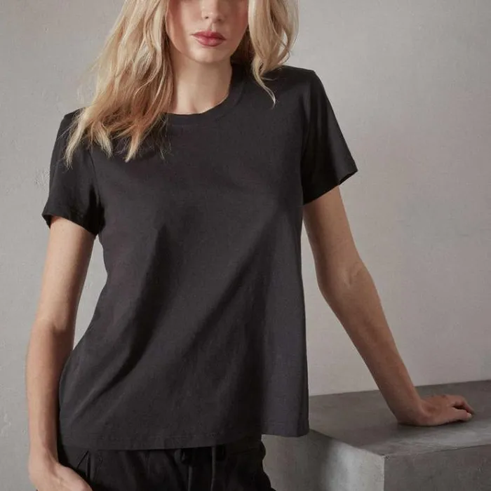 TShirts Women James Perse Vintage Little Boy Tee Black