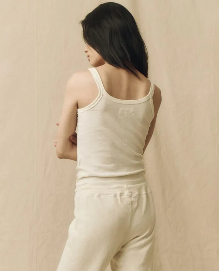 Tanks Women The Great The Slim Tank Solid Washed White Tanks Women The Great The Slim Tank Solid Washed White