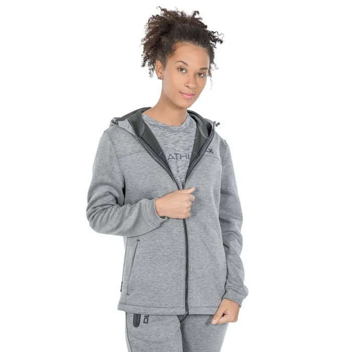 Tauri DLX Full Zip Hoodie Grey Marl Women Trespass Hoodies