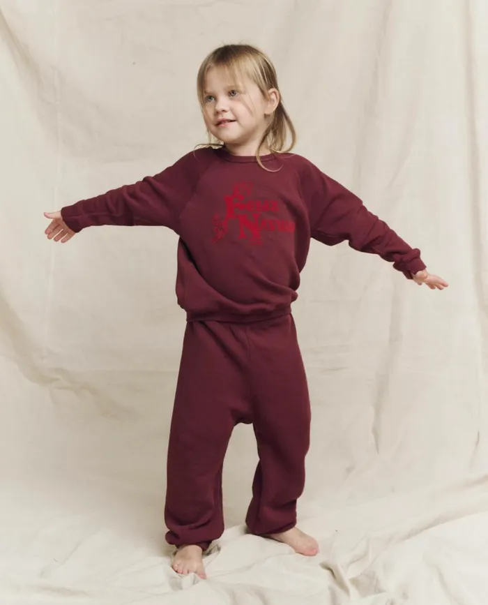 Tees and Sweats Kids The Great The Little College Sweatshirt Graphic Mulled Wine With Feliz Navid
