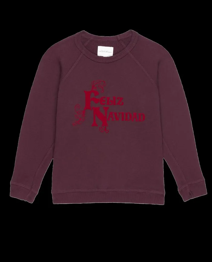Tees and Sweats Kids The Great The Little College Sweatshirt Graphic Mulled Wine With Feliz Navid