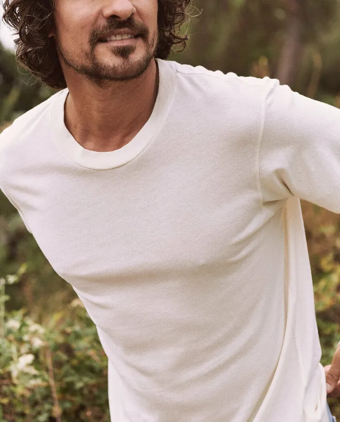 Tees and Sweats Men The Great The Men039s Slim Tee Washed White