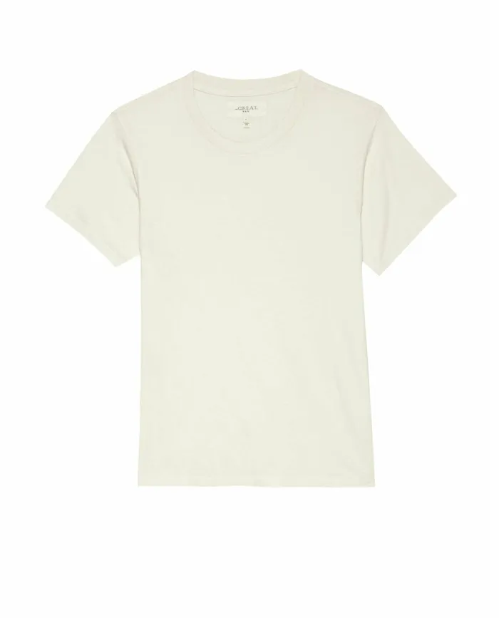 Tees and Sweats Men The Great The Men039s Slim Tee Washed White