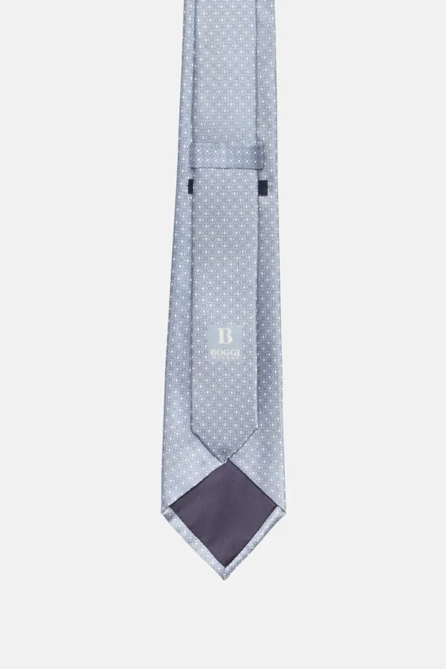 Ties Men Boggi Milano Printed Silk Ceremony Tie Light Blu
