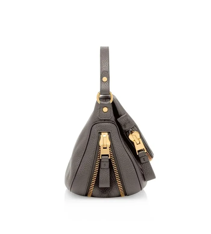 TOM FORD Cross Body Bags Women GRAIN LEATHER JENNIFER MEDIUM DOUBLE STRAP BAG Graphite