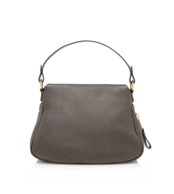 TOM FORD Cross Body Bags Women GRAIN LEATHER JENNIFER MEDIUM DOUBLE STRAP BAG Graphite