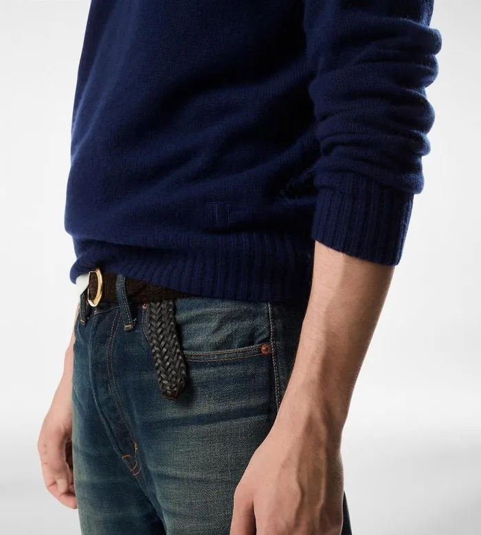 TOM FORD Knitwear Men SEAMLESS CASHMERE CREWNECK Space Blue TOM FORD Knitwear Men SEAMLESS CASHMERE CREWNECK Space Blue