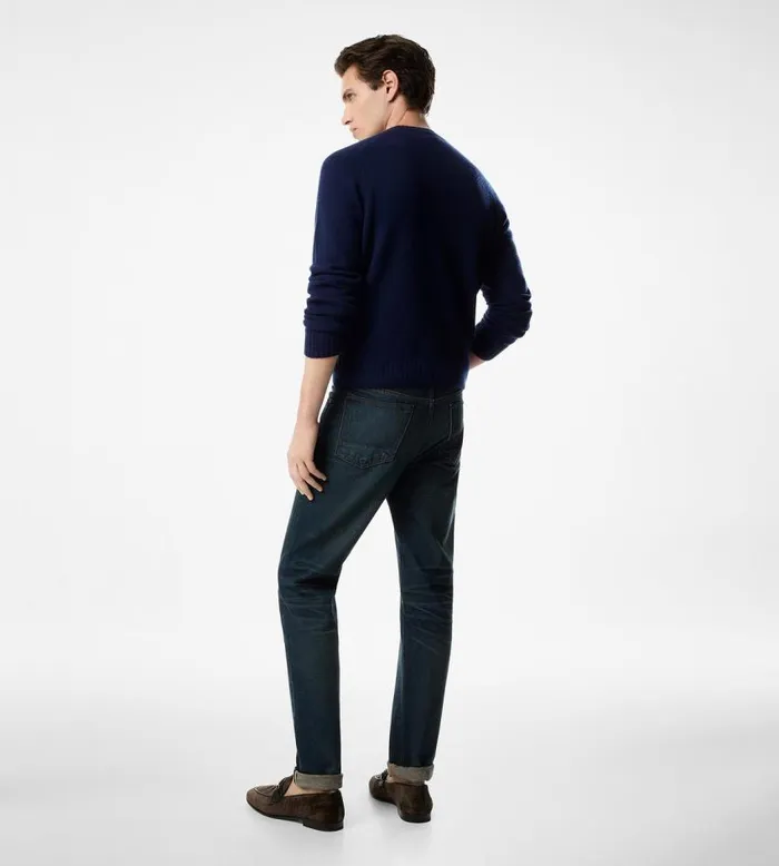 TOM FORD Knitwear Men SEAMLESS CASHMERE CREWNECK Space Blue TOM FORD Knitwear Men SEAMLESS CASHMERE CREWNECK Space Blue