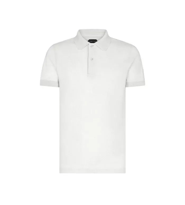TOM FORD Knitwear Men TENNIS PIQUET POLO White