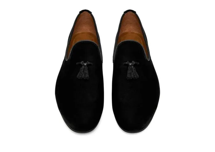 TOM FORD Loafers Men VELVET NICOLAS TASSEL SLIPPER Black TOM FORD Loafers Men VELVET NICOLAS TASSEL SLIPPER Black