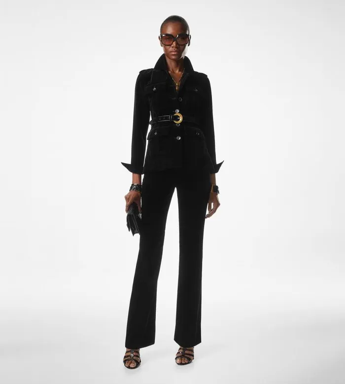 TOM FORD Pants and Shorts Women VELVET 034WALLIS034 TAILORED FLARE PANTS Black TOM FORD Pants and Shorts Women VELVET 034WALLIS034 TAILORED FLARE PANTS Black
