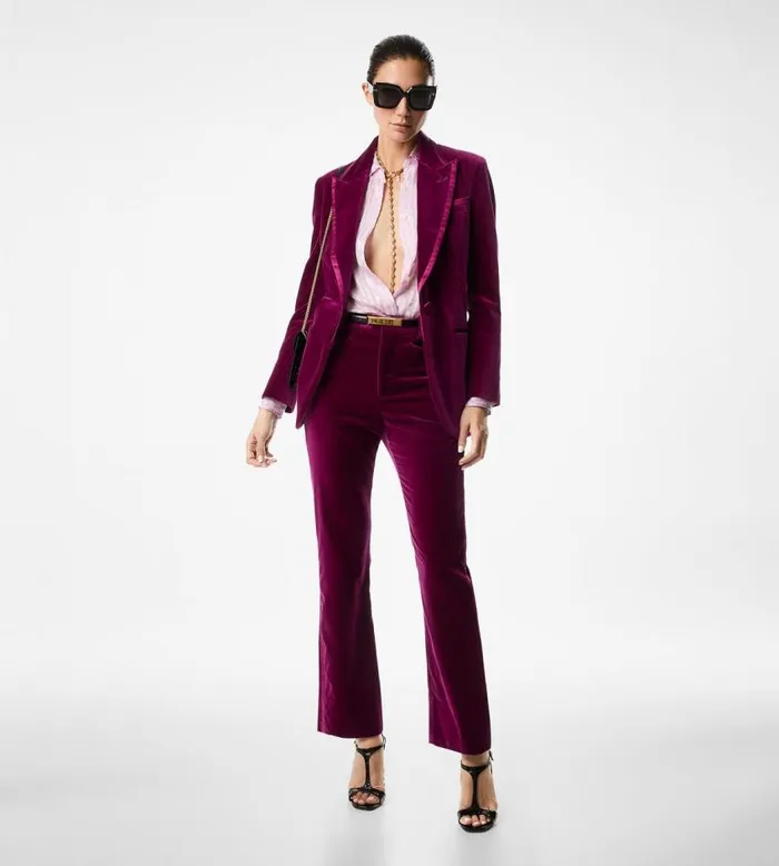 TOM FORD Pants and Shorts Women VELVET 034WALLIS034 TAILORED TUXEDO PANTS Bouganville TOM FORD Pants and Shorts Women VELVET 034WALLIS034 TAILORED TUXEDO PANTS Bouganville