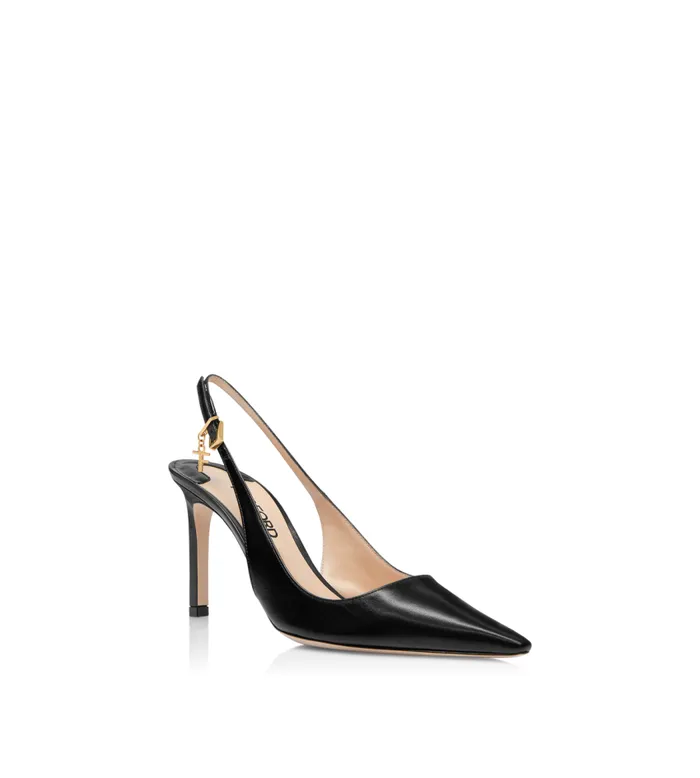 TOM FORD Pumps Women SHINY LEATHER ANGELINA SLINGBACK Black TOM FORD Pumps Women SHINY LEATHER ANGELINA SLINGBACK Black