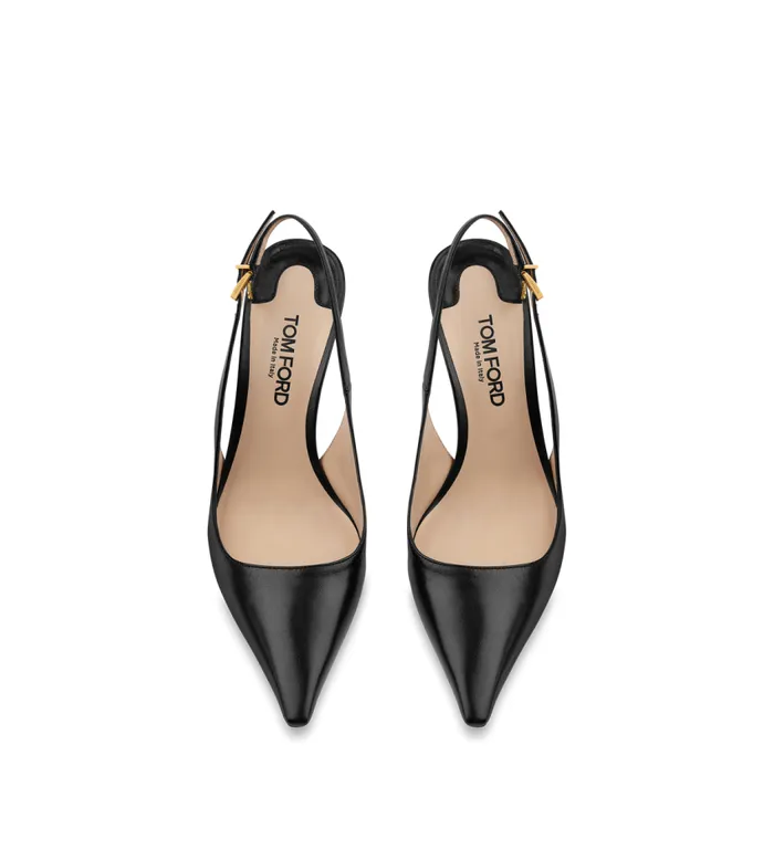 TOM FORD Pumps Women SHINY LEATHER ANGELINA SLINGBACK Black TOM FORD Pumps Women SHINY LEATHER ANGELINA SLINGBACK Black