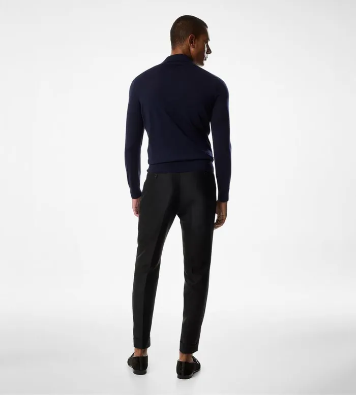 TOM FORD Shirts Men FINE GAUGE MERINO POLO Indigo TOM FORD Shirts Men FINE GAUGE MERINO POLO Indigo