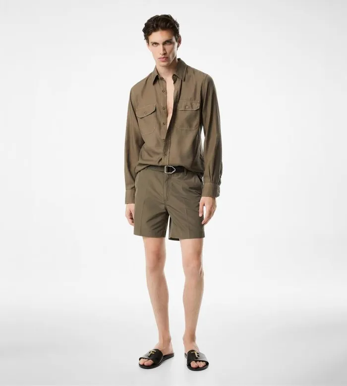 TOM FORD Shirts Men FLUID TWILL MILITARY FIT SHIRT