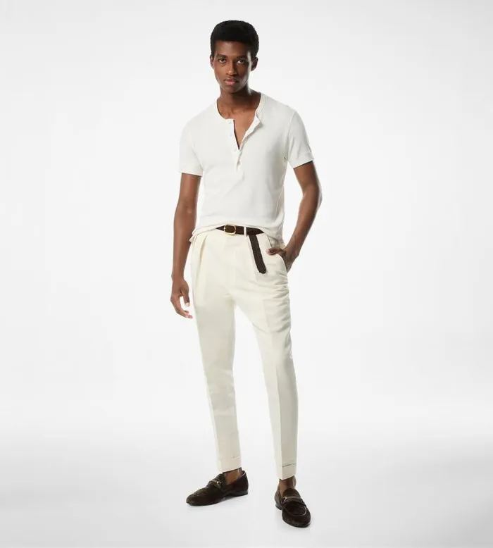 TOM FORD Shirts Men LYOCELL COTTON RIB HENLEY TOM FORD Shirts Men LYOCELL COTTON RIB HENLEY