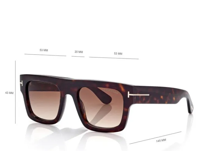 TOM FORD Sunglasses Men FAUSTO SUNGLASSES Dark Havana TOM FORD Sunglasses Men FAUSTO SUNGLASSES Dark Havana