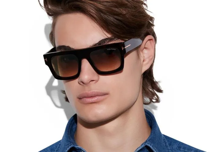 TOM FORD Sunglasses Men FAUSTO SUNGLASSES Dark Havana TOM FORD Sunglasses Men FAUSTO SUNGLASSES Dark Havana