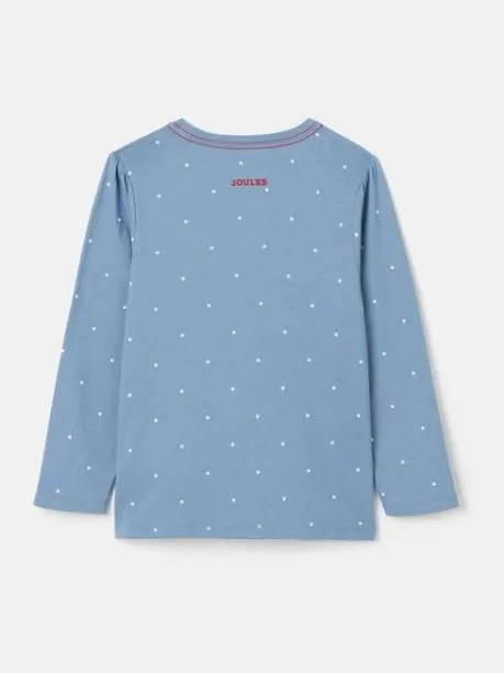 Tops and TShirts Girls Joules Blue Artwork TShirt
