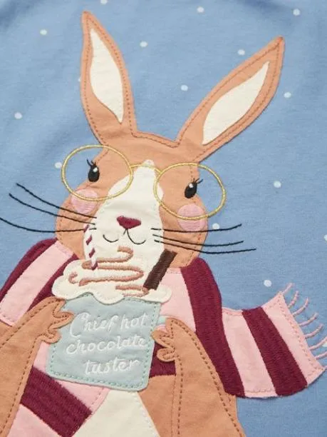 Tops and TShirts Girls Joules Blue Artwork TShirt