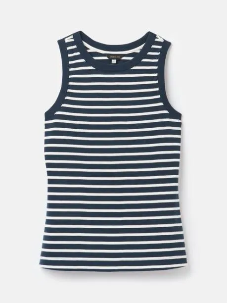 Tops and TShirts Women Joules Navy and Cream Striped Jersey Vest Tops and TShirts Women Joules Navy and Cream Striped Jersey Vest