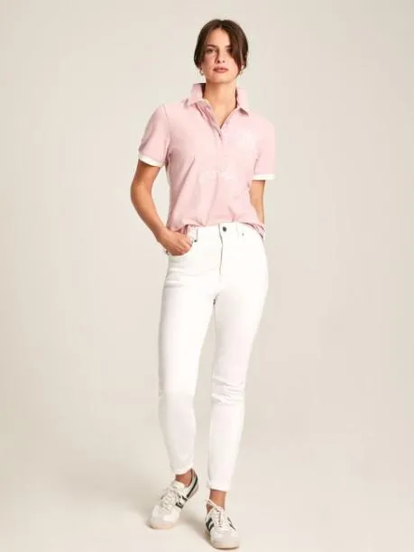 Tops and TShirts Women Joules Pink Short Sleeve Cotton Polo Shirt Tops and TShirts Women Joules Pink Short Sleeve Cotton Polo Shirt