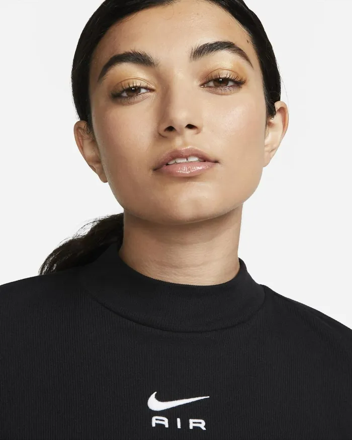 Tops And TShirts Women Nike Air Blackwhite
