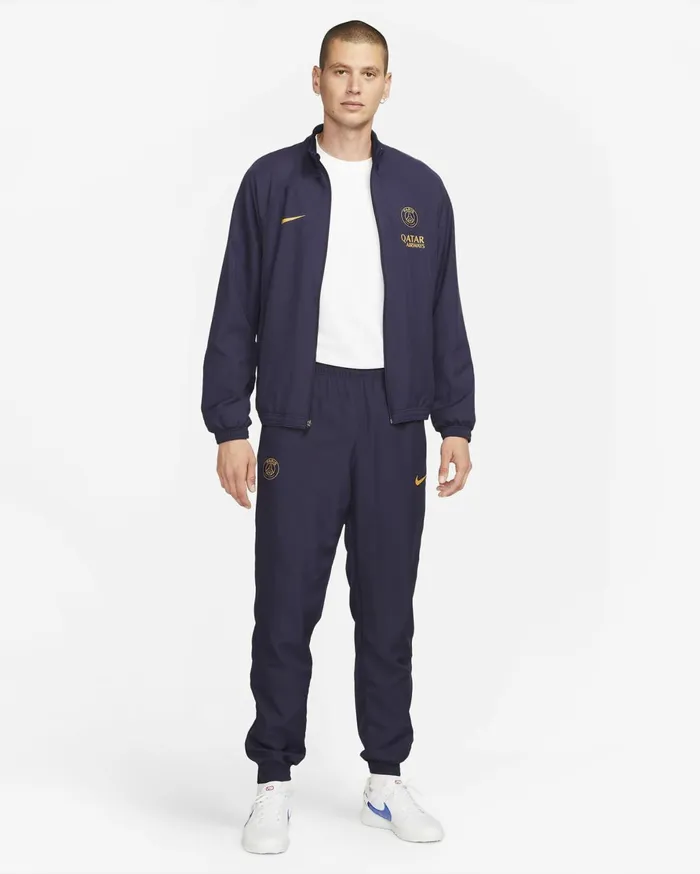 Tracksuits Men Nike Paris SaintGermain Strike Blackened Blueblackened Blueteam Redgold Suede