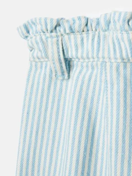 Trousers and Leggings Girls Joules Blue Striped Wide Leg Trousers