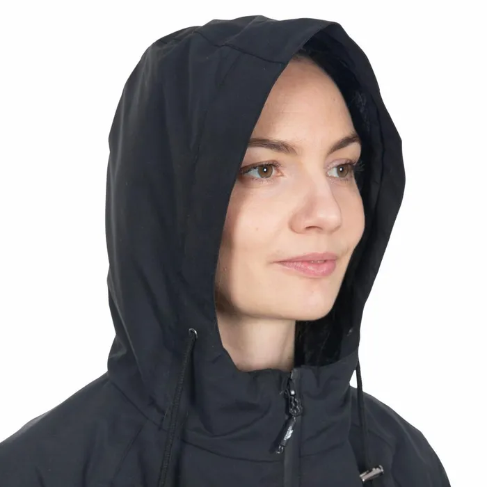 Tweak Long Length Waterproof Jacket Black Women Trespass Casual Jackets