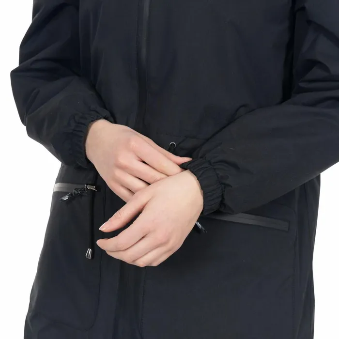 Tweak Long Length Waterproof Jacket Black Women Trespass Casual Jackets