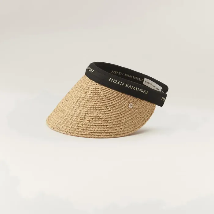 Visors Hats Helen Kaminski Bianca 12 Naturalblack Logo