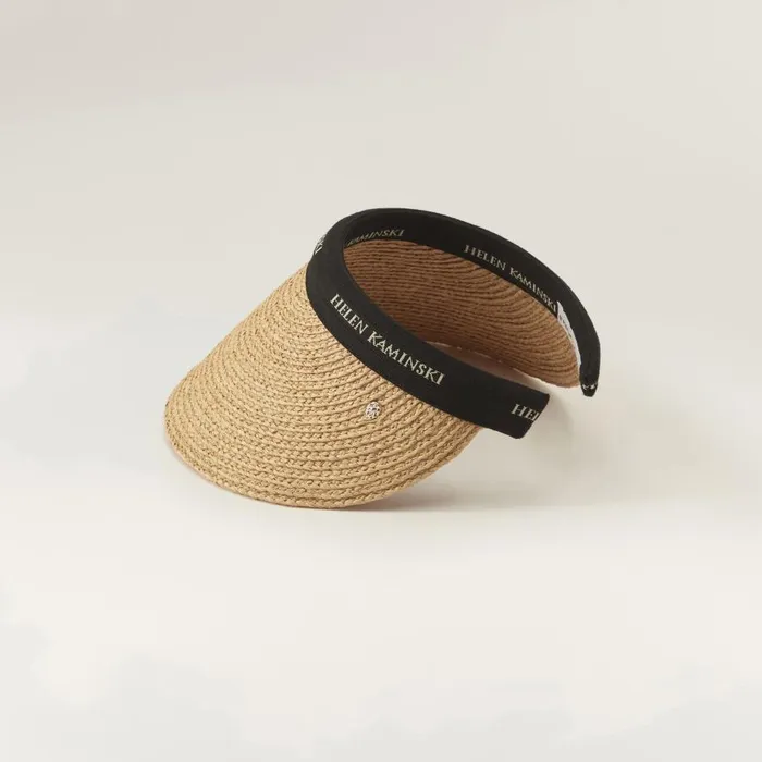 Visors Hats Helen Kaminski Bianca 12 Naturalblack Logo