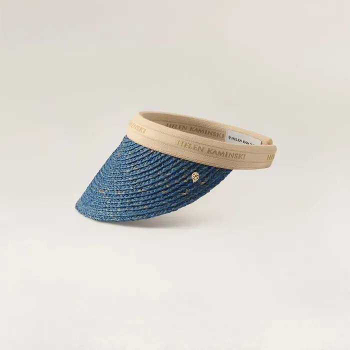 Visors Hats Helen Kaminski Bianca Sapphire Natural Logo