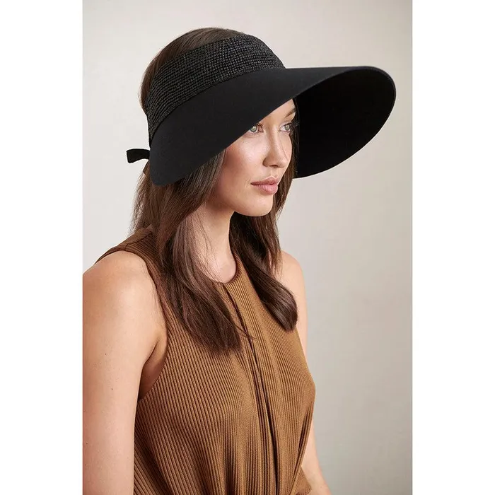 Visors Hats Helen Kaminski Rosalie Charcoalblack