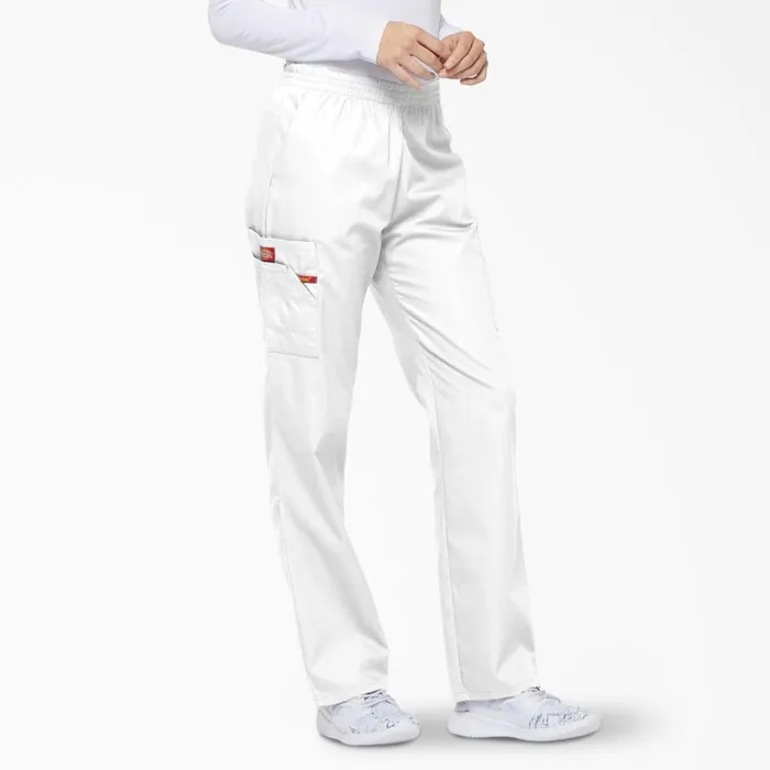 Women039s EDS Signature Tapered Leg Cargo Scrub Pants White White dwh Women Dickies Scrubs Women039s EDS Signature Tapered Leg Cargo Scrub Pants White White dwh Women Dickies Scrubs