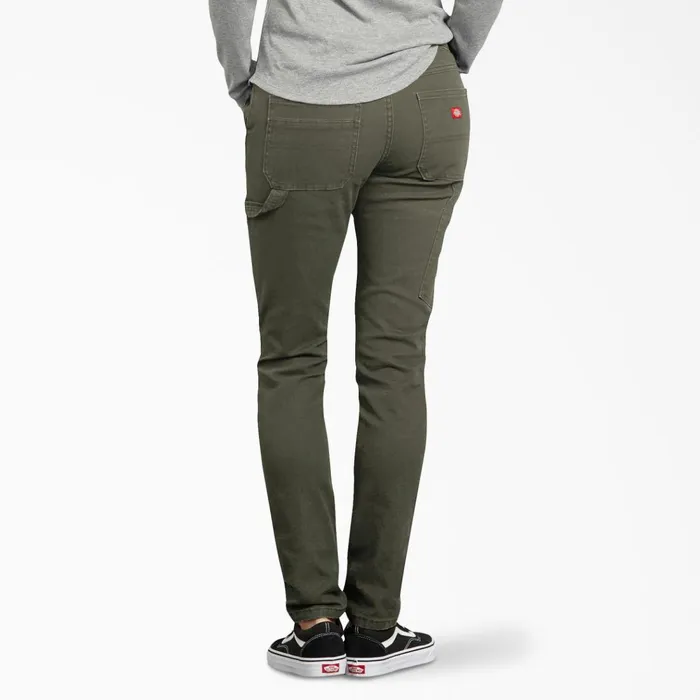 Women039s FLEX Slim Fit Duck Carpenter Pants Rinsed Moss Green Rinsed Moss Green rms Women Dickies Carpenter Women039s FLEX Slim Fit Duck Carpenter Pants Rinsed Moss Green Rinsed Moss Green rms Women Dickies Carpenter
