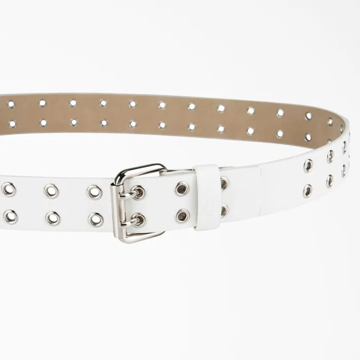 Women039s Leather Double Grommet Belt White White wh Women Dickies Belts Women039s Leather Double Grommet Belt White White wh Women Dickies Belts