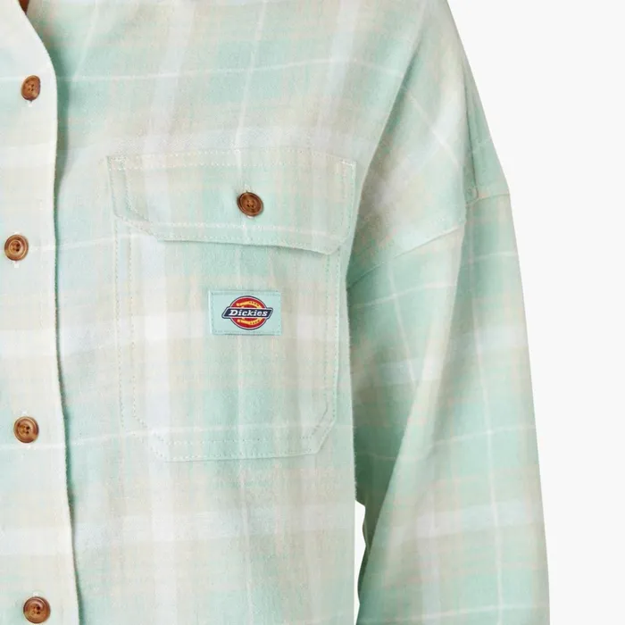 Women039s Long Sleeve Flannel Shirt Soft Gray Turquoise Plaid Soft Gray Turquoise Plaid qpt Women Dickies Button Up Women039s Long Sleeve Flannel Shirt Soft Gray Turquoise Plaid Soft Gray Turquoise Plaid qpt Women Dickies Button Up