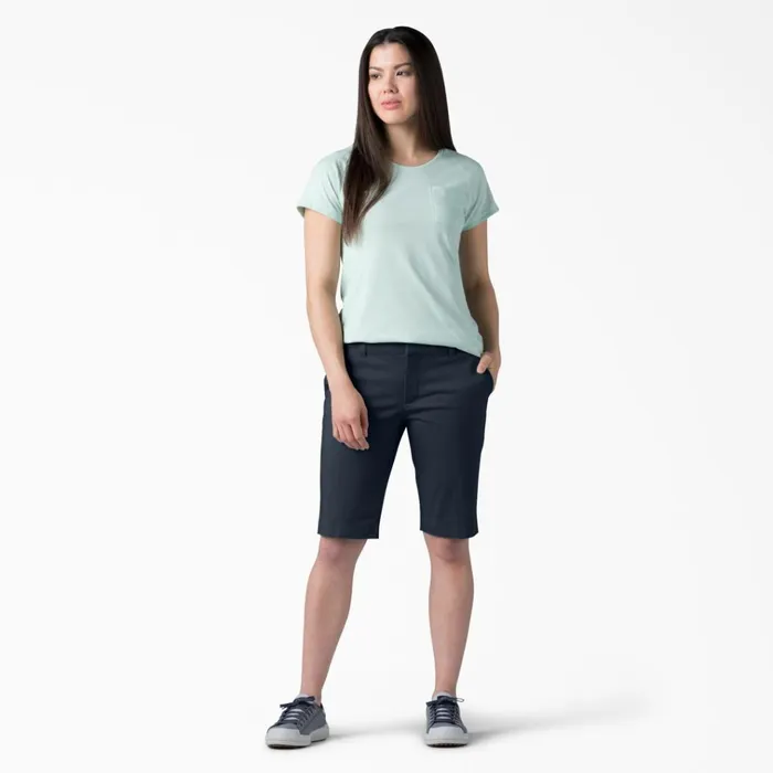Women039s Perfect Shape Straight Fit Bermuda Shorts 11034 Rinsed Navy Rinsed Navy rnv Women Dickies Work Shorts Women039s Perfect Shape Straight Fit Bermuda Shorts 11034 Rinsed Navy Rinsed Navy rnv Women Dickies Work Shorts