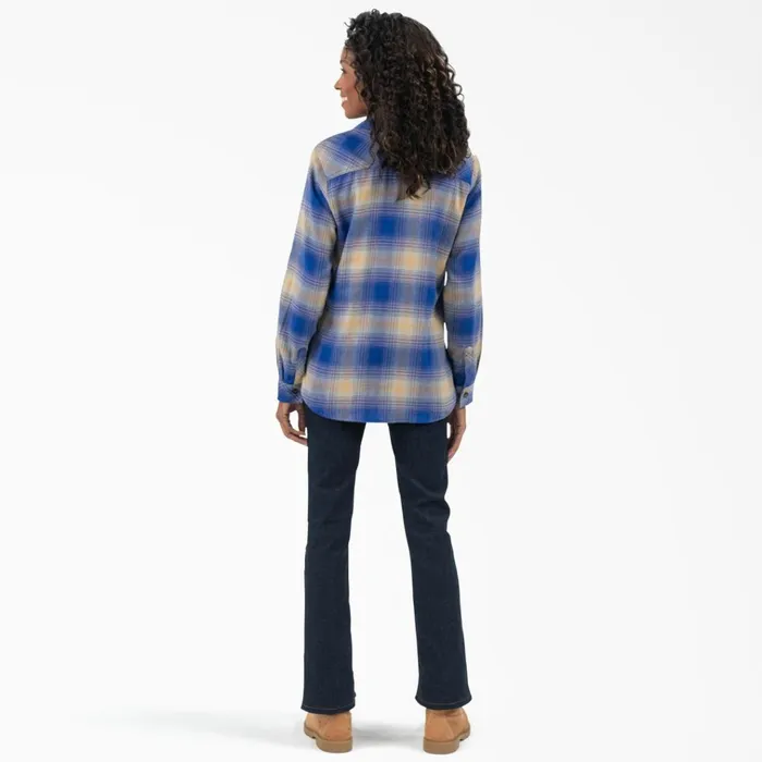 Women039s Plaid Flannel Long Sleeve Shirt Surf BlueFireside Ombre Plaid Surf Bluefireside Ombre Plaid c1j Women Dickies Button Up Women039s Plaid Flannel Long Sleeve Shirt Surf BlueFireside Ombre Plaid Surf Bluefireside Ombre Plaid c1j Women Dickies Button Up