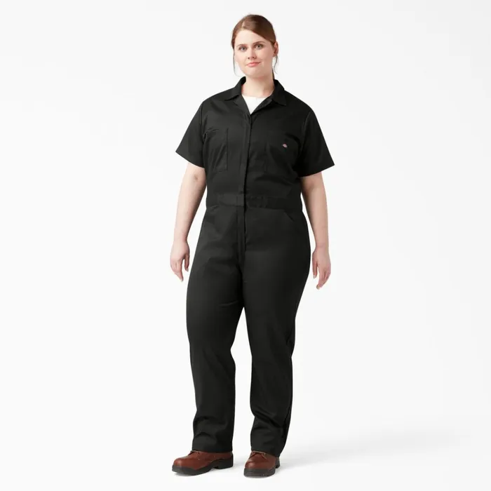 Women039s Plus FLEX Cooling TempiQ Short Sleeve Coveralls Black Black bk Women Dickies Painters Women039s Plus FLEX Cooling TempiQ Short Sleeve Coveralls Black Black bk Women Dickies Painters